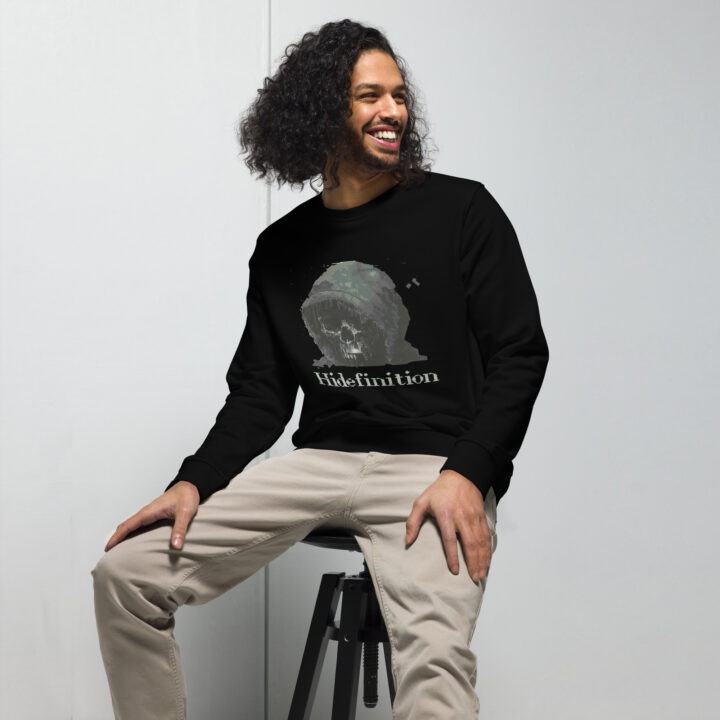 Hidefinition Data Mesh Skull – Unisex Organic Sweatshirt 💀